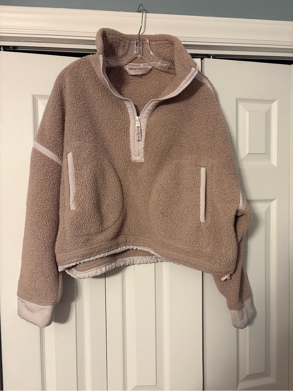FP Movement Mountain High Half-Zip Sherpa Pullover - Pinky Taupe